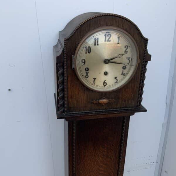 Grandmother Clock oak cased with barley twist Columns Miscellaneous 4