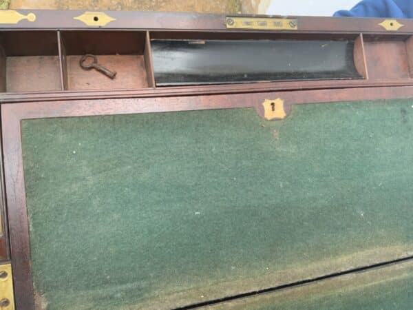 Military Writing slope, circa 1760 brass bound Mahogany. Antique Boxes 22