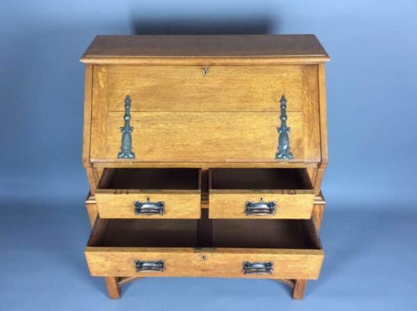 Arts and Crafts Bureau by Maple & Co Arts & Crafts Antique Bureau 5