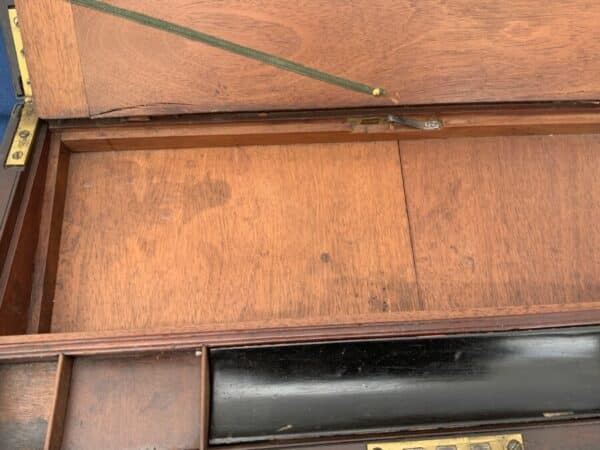 Military Writing slope, circa 1760 brass bound Mahogany. - Image 15