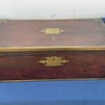Military Writing slope, circa 1760 brass bound Mahogany. Antique Boxes