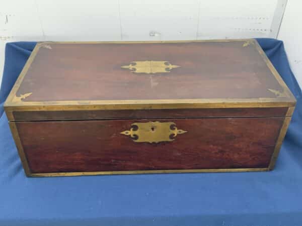 Military Writing slope, circa 1760 brass bound Mahogany. Antique Boxes 3