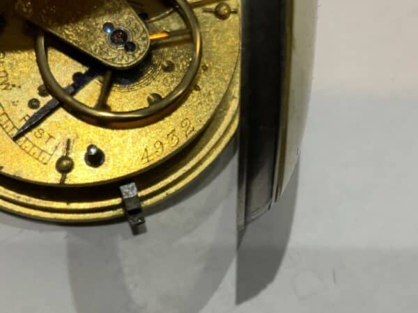 Rare Barton & Deacon gentleman’s solid silver pocket watch & Chain Antique Silver 9