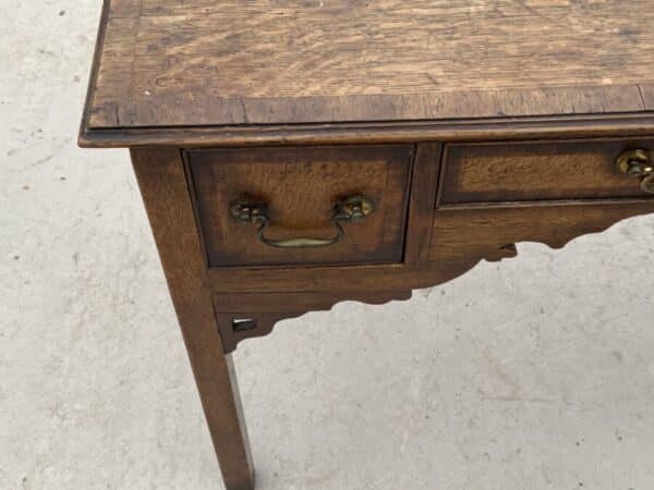 Lowboy oak with mahogany feather bounding Antique Furniture 4