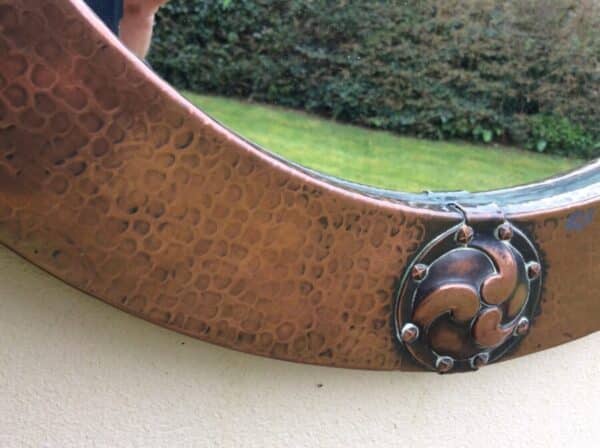 Arts and Crafts Liberty of London Copper Mirror - Image 4