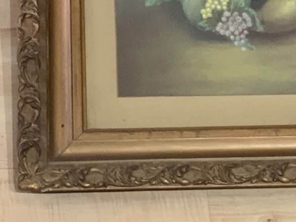 1914 large framed still life pastel - Image 19