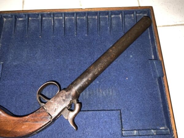 Rare early Victorian percussion Boot pistol Antique Guns 7