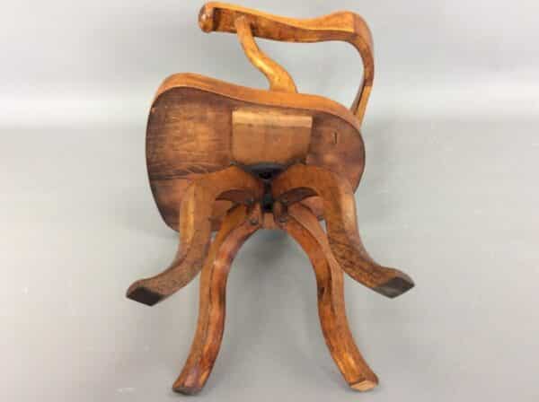 Late Victorian Elm & Ash Swivel Desk Chair - Image 5