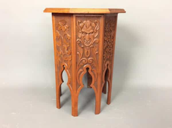 Arts and Crafts Mahogany Octagonal Side Table - Image 6