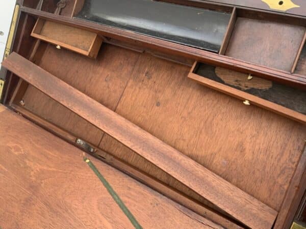 Military Writing slope, circa 1760 brass bound Mahogany. - Image 16