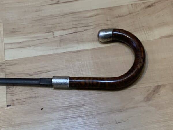 Gentleman’s walking stick sword stick with silver mounts - Image 15