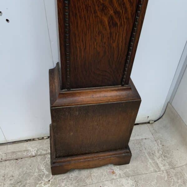 Grandmother Clock oak cased with barley twist Columns Miscellaneous 7
