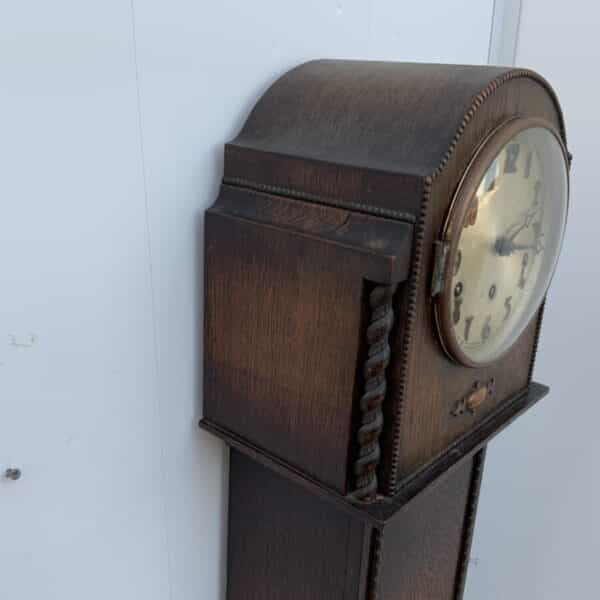 Grandmother Clock oak cased with barley twist Columns Miscellaneous 8