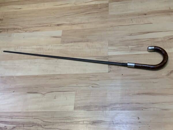 Gentleman’s walking stick sword stick with silver mounts - Image 13