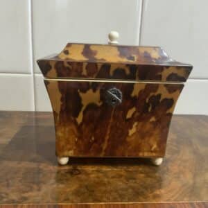 Tea Caddy in Tortoise shell veneer Antique Boxes