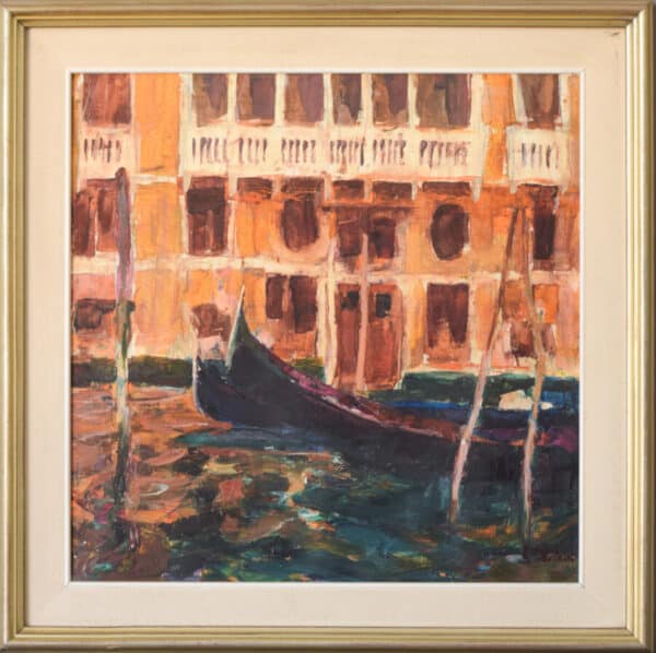 Jesus Fernandez Bautista – Gondolas in Venice fine art Antique Art 4