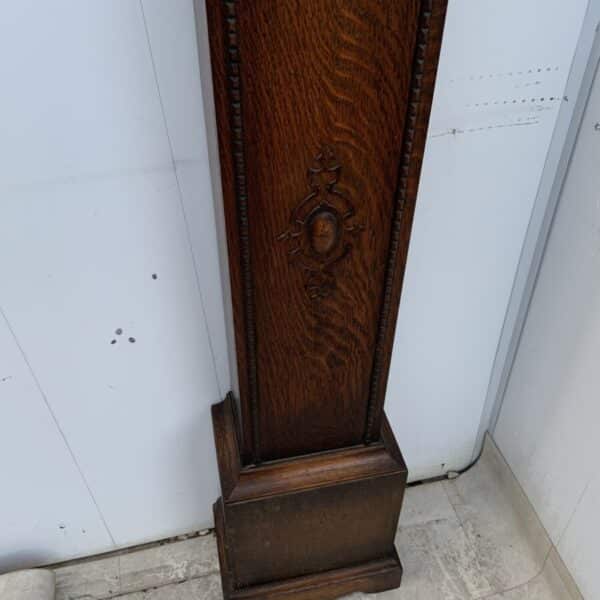 Grandmother Clock oak cased with barley twist Columns Miscellaneous 6