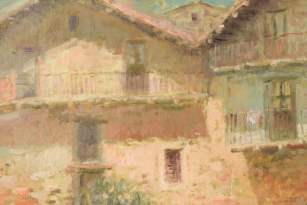 Joan Ramon Palau Junca - Impressionist Painting with River and Chalets - Image 8