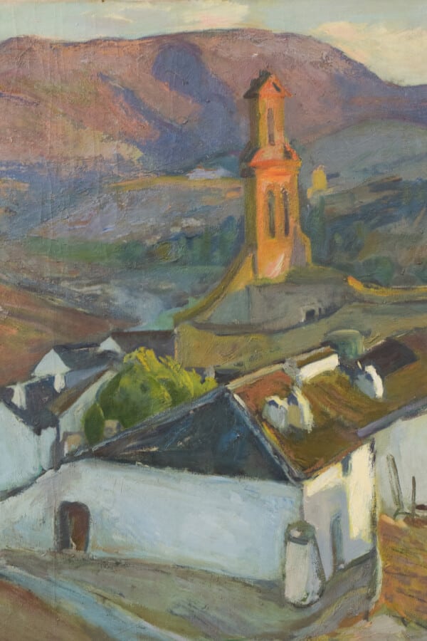 Early Symbolism Expressionist Mountain Landscape with Village fine art Antique Art 5