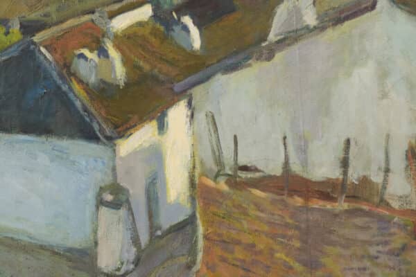 Early Symbolism Expressionist Mountain Landscape with Village - Image 10