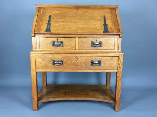 Arts and Crafts Bureau by Maple & Co Arts & Crafts Antique Bureau 3