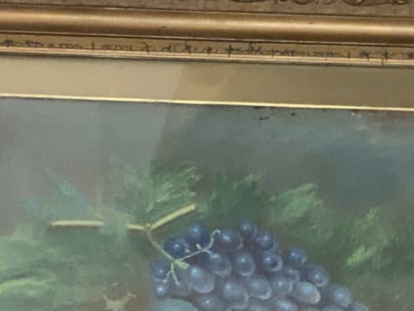 1914 large framed still life pastel - Image 14