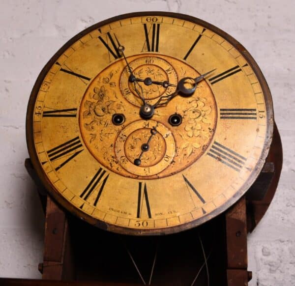 Scottish Drum Head Grandfather Clock by Ingram & Son Ayr SAI1310 Antique Clocks 8