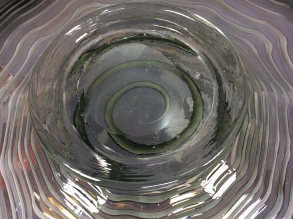Mid Century Large Studio Art Glass Bowl glass bowl Antique Glassware 8
