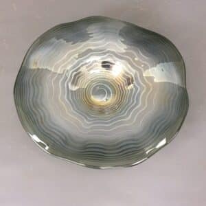 Mid Century Large Studio Art Glass Bowl glass bowl Antique Glassware