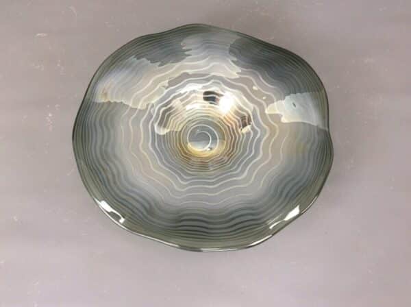 Mid Century Large Studio Art Glass Bowl glass bowl Antique Glassware 3