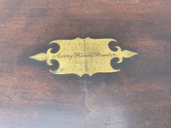 Military Writing slope, circa 1760 brass bound Mahogany. Antique Boxes 4