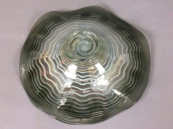 Mid Century Large Studio Art Glass Bowl glass bowl Antique Glassware 6