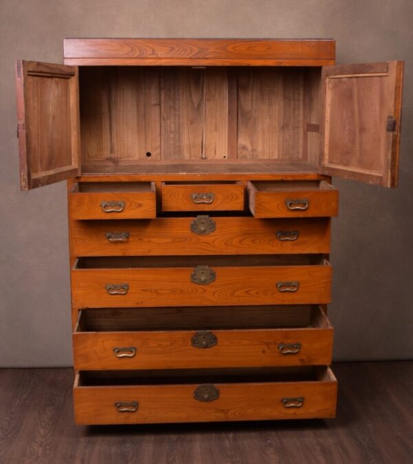 Japanese Elmwood Dansu/ Tansu (Chest of Drawers) SAI1756 Antique Draws 5