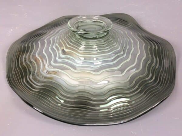 Mid Century Large Studio Art Glass Bowl glass bowl Antique Glassware 7