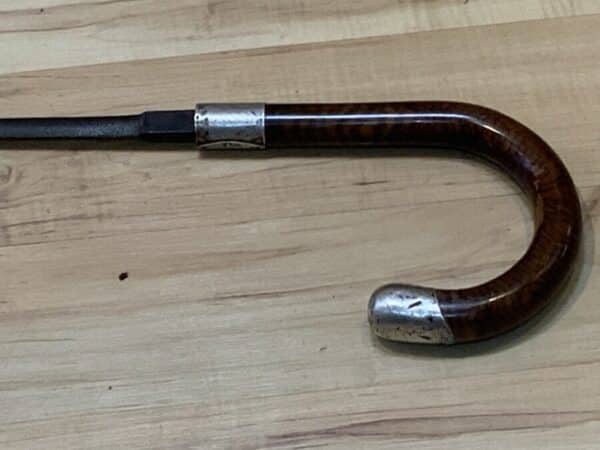 Gentleman’s walking stick sword stick with silver mounts - Image 22