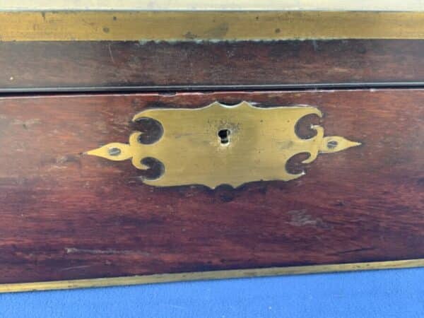 Military Writing slope, circa 1760 brass bound Mahogany. - Image 5