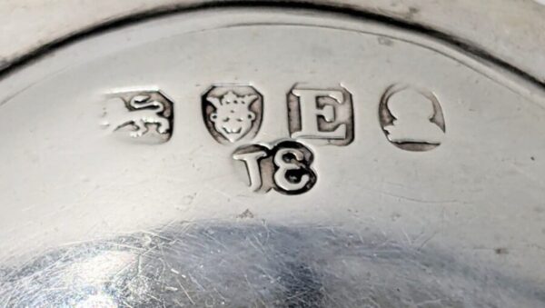 Georgian 1800 Antique Solid Silver Side Salt Dishes Plates 270g - Image 2
