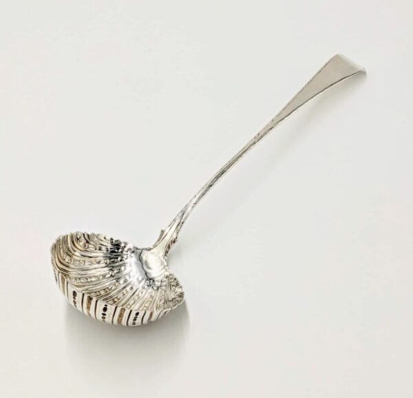 1767 Antique Georgian Solid Silver Large Soup Ladle 33cm 156.5g Antique Silver Antique Silver 3