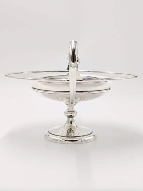 Antique Heavy Solid Silver Pedestal Dish Comport Table Centre 929g Antique Silver Antique Silver 4