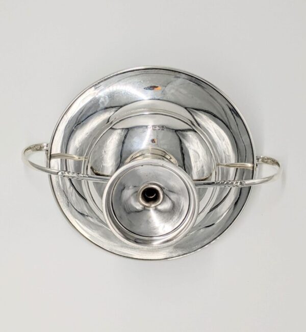 Antique Heavy Solid Silver Pedestal Dish Comport Table Centre 929g - Image 4