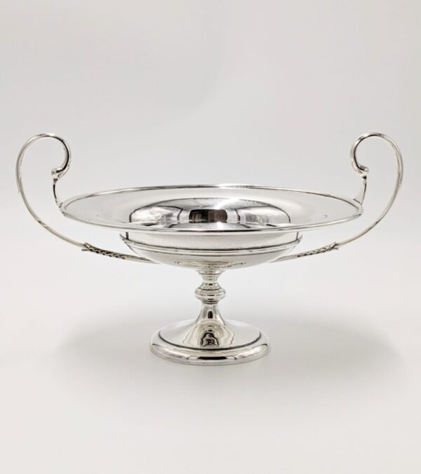 Antique Heavy Solid Silver Pedestal Dish Comport Table Centre 929g Antique Silver Antique Silver 8