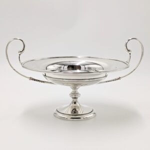 Antique Heavy Solid Silver Pedestal Dish Comport Table Centre 929g Antique Silver Antique Silver