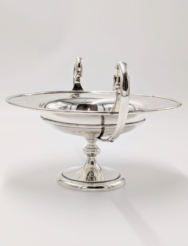 Antique Heavy Solid Silver Pedestal Dish Comport Table Centre 929g Antique Silver Antique Silver 9