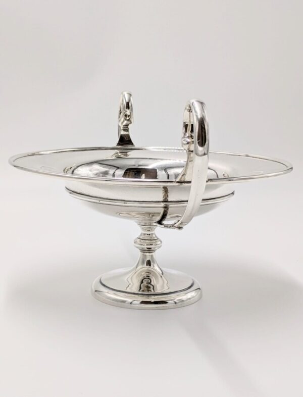 Antique Heavy Solid Silver Pedestal Dish Comport Table Centre 929g - Image 7