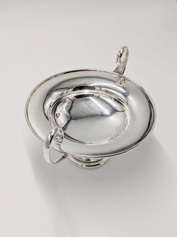 Antique Heavy Solid Silver Pedestal Dish Comport Table Centre 929g - Image 9