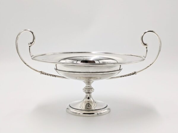Antique Heavy Solid Silver Pedestal Dish Comport Table Centre 929g Antique Silver Antique Silver 12
