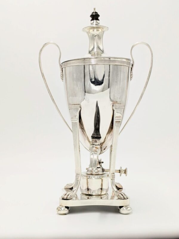 Irish 1907 Antique Solid Silver Samovar Urn & Burner 1710g 2 Pint - Image 2