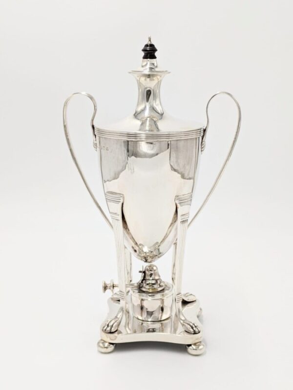 Irish 1907 Antique Solid Silver Samovar Urn & Burner 1710g 2 Pint - Image 8