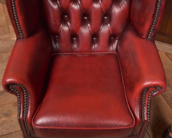 Miniature Red Leather Wing Back Chesterfield SAI2649 - Image 2