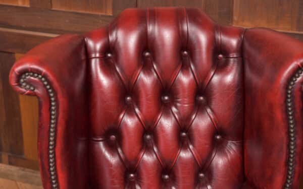 Miniature Red Leather Wing Back Chesterfield SAI2649 - Image 3